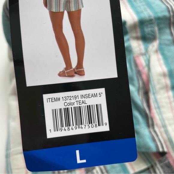 SOLD - Briggs Striped Linen Blend Shorts Women’s Large NWT - Picture 5 of 6